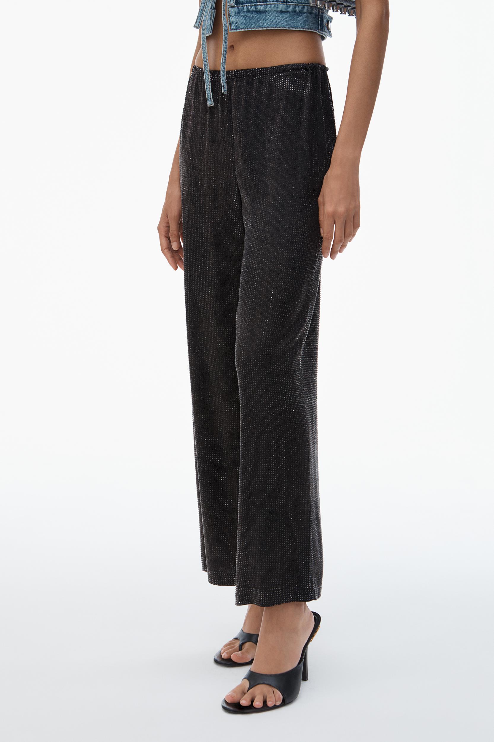 Crystal Hotfix Slim Relaxed-fit Pants Product Image