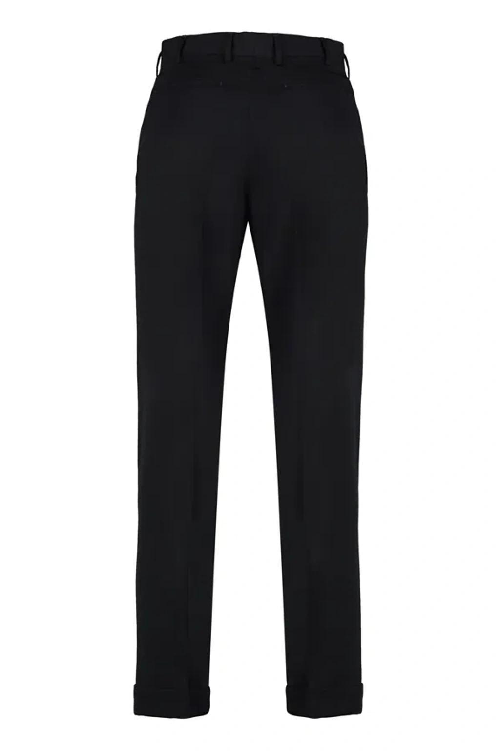 PT TORINO Virgin Wool Trousers In Black Product Image
