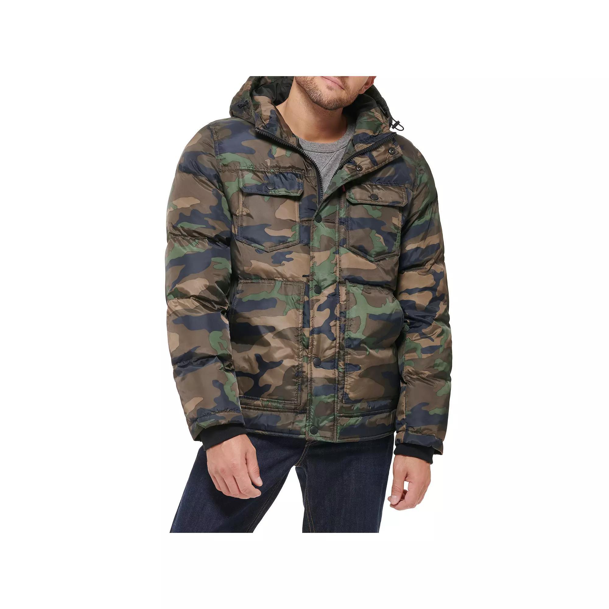 Mens Levis Heavyweight Hooded Puffer Jacket Product Image