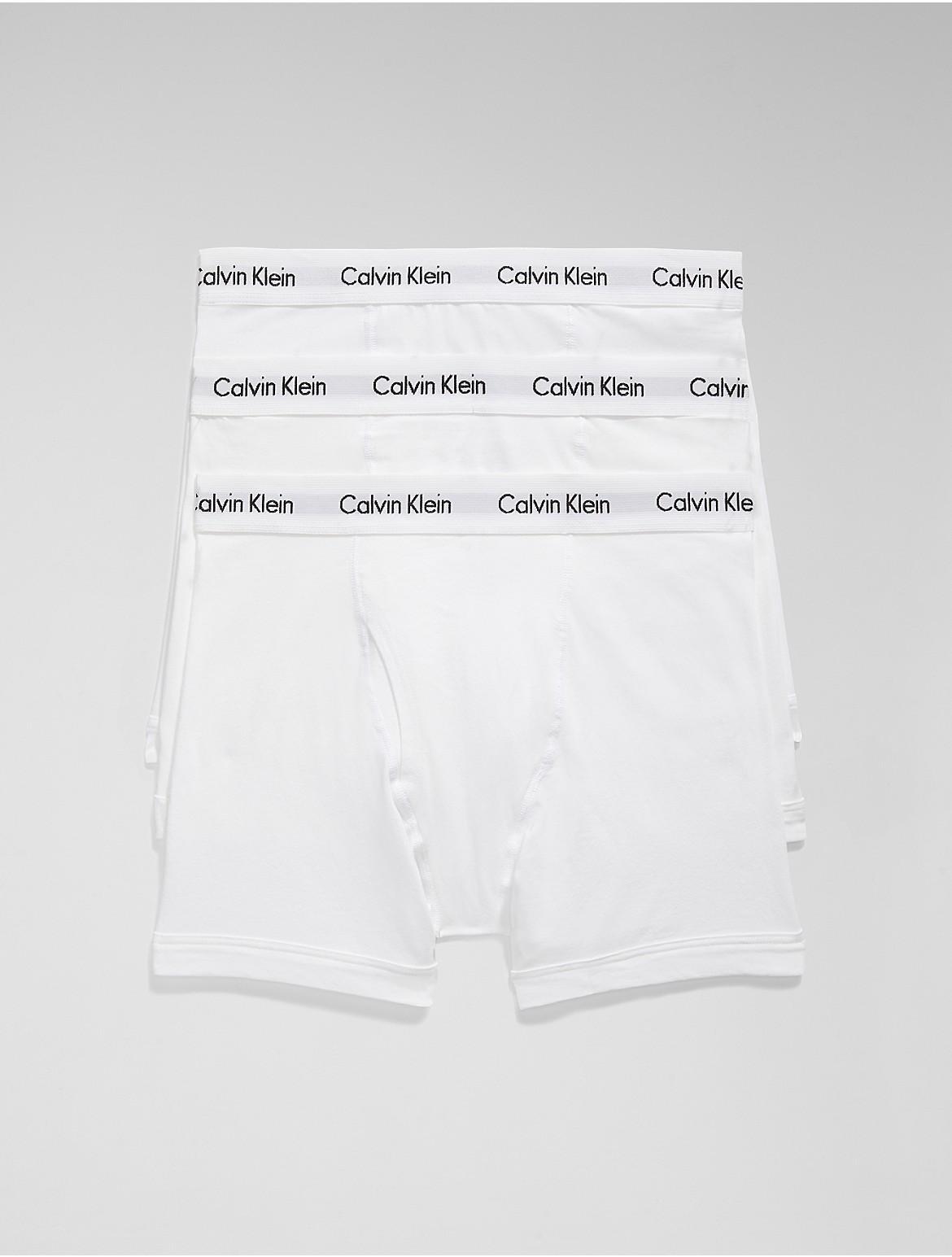 Men's Calvin Klein 3-pack Cotton Stretch Boxer Briefs, Size: Large, Black Product Image