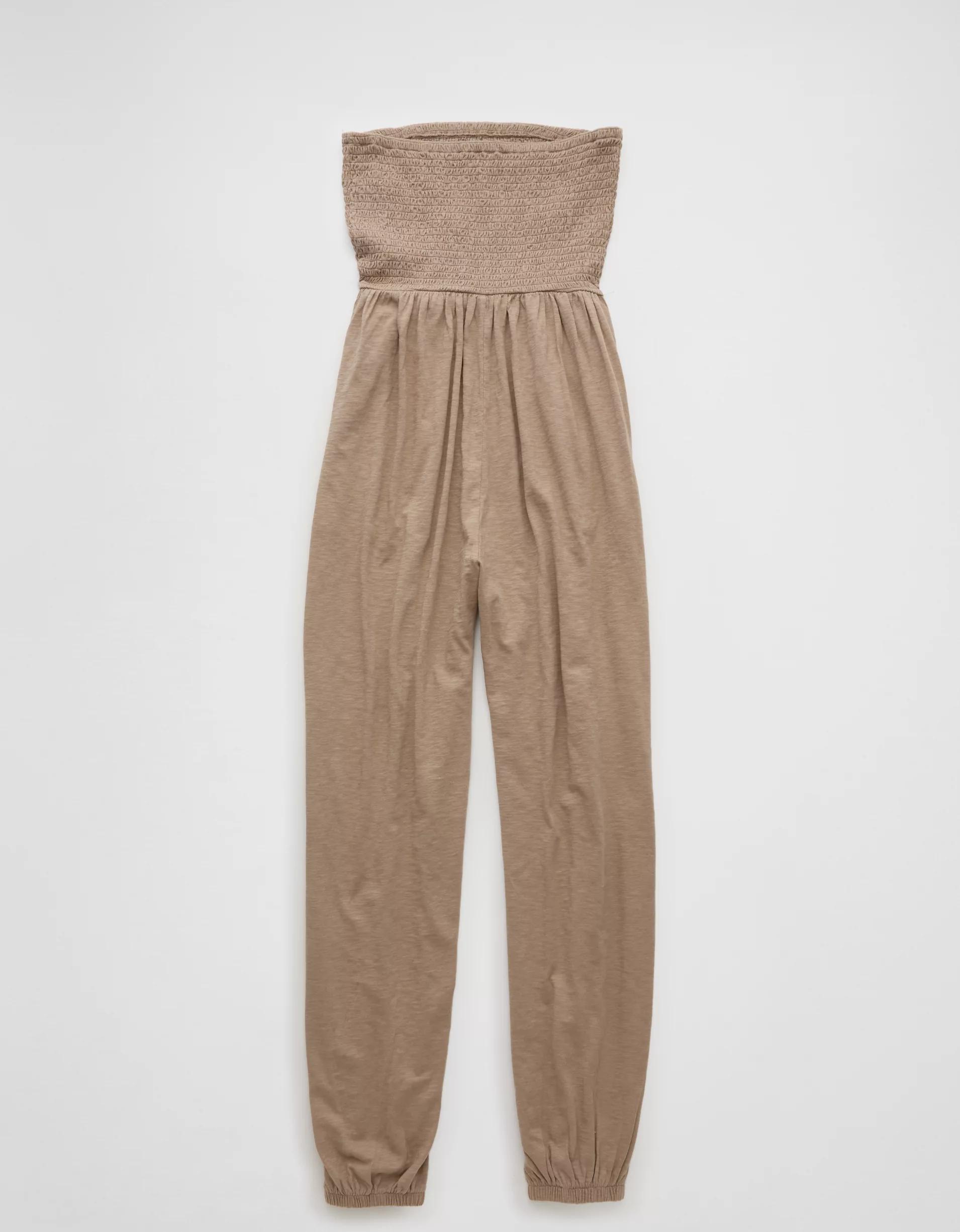 AE Sunchaser Knit Smocked Tube Jumpsuit Product Image