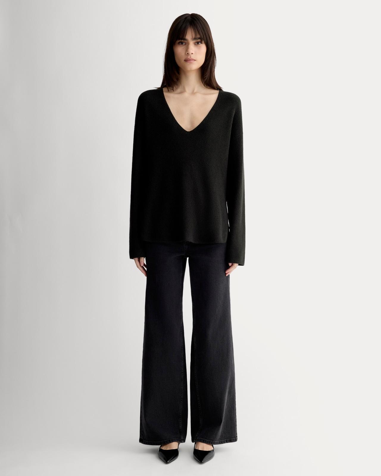 Womens Slouchy V-Neck in Everyday Cotton T-Shirt by Everlane Product Image