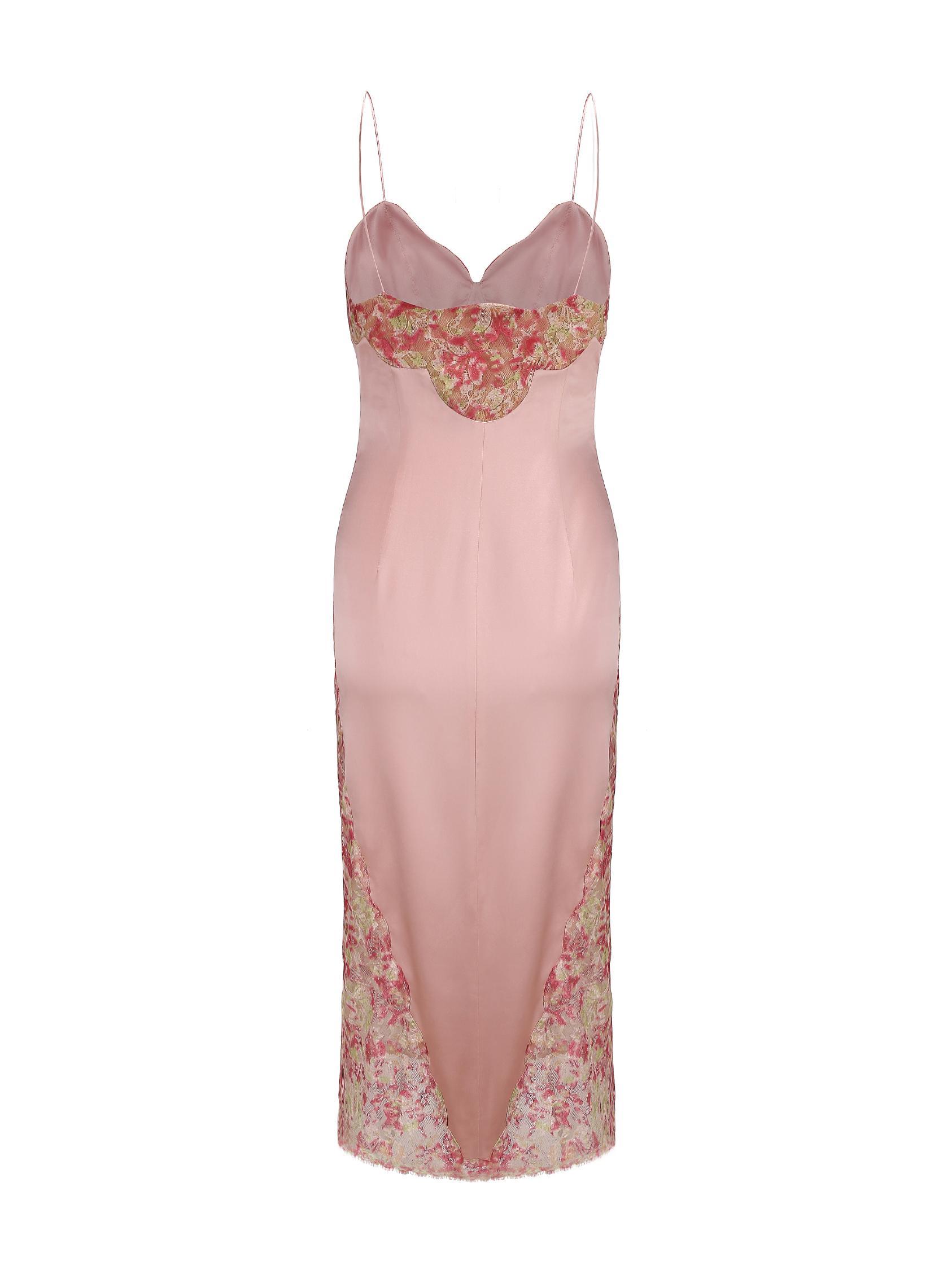 Eva Silk Dress (Pink) (Final Sale) Product Image