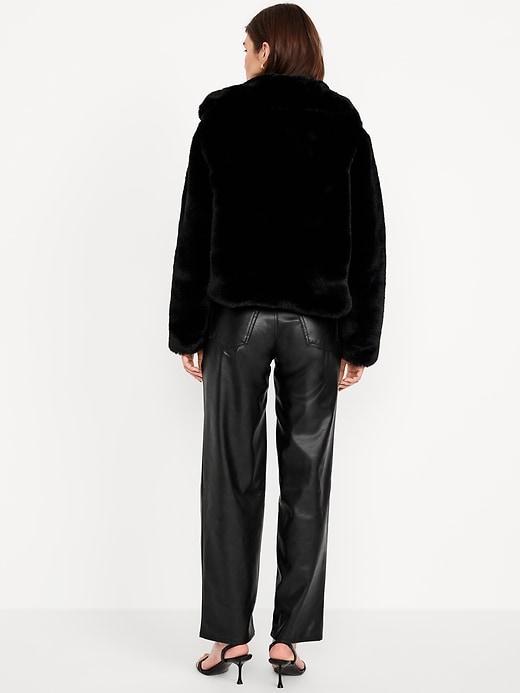 High-Waisted OG Loose Faux-Leather Pants Product Image