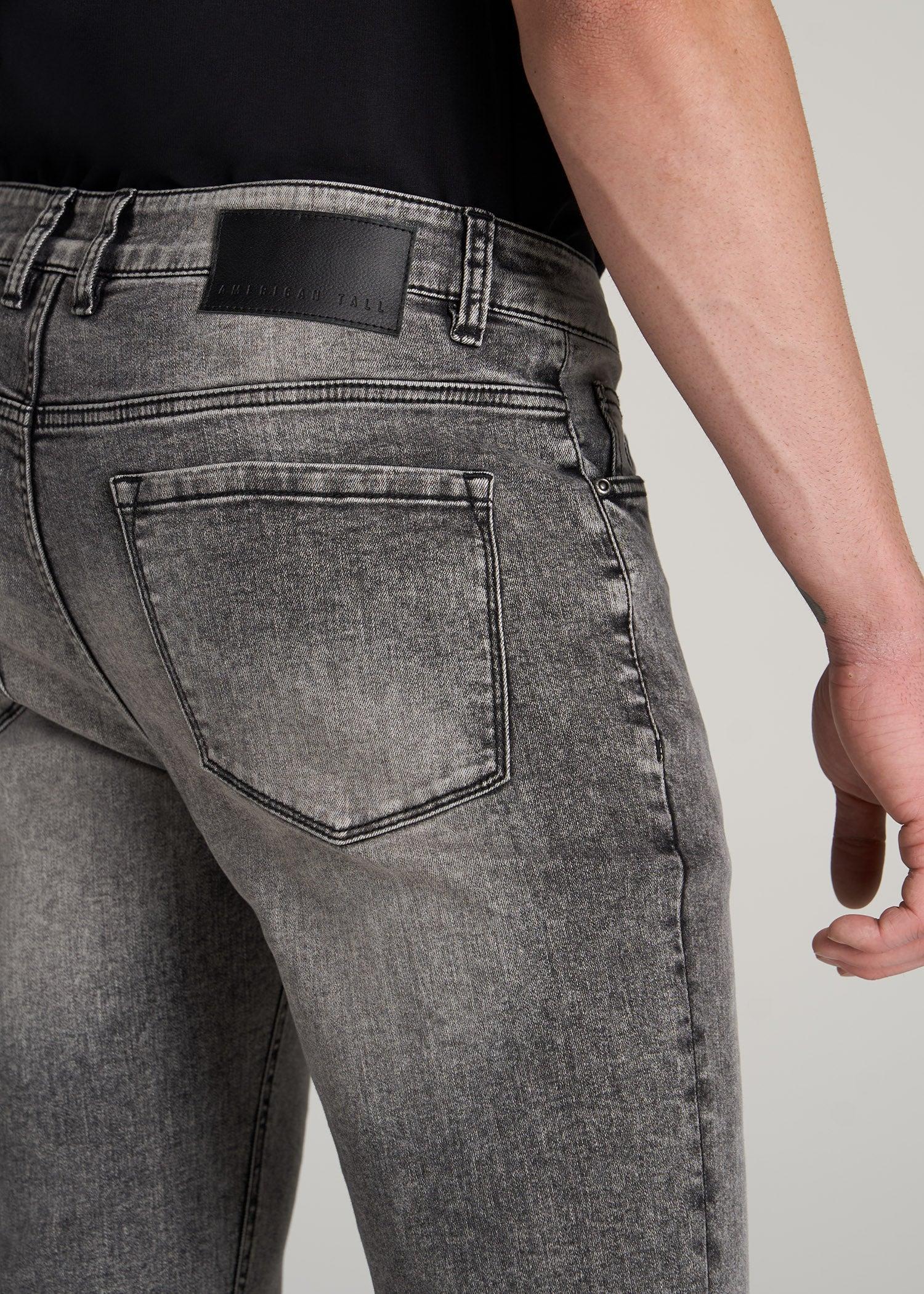 Travis SKINNY Jeans for Tall Men in Washed Faded Black Product Image