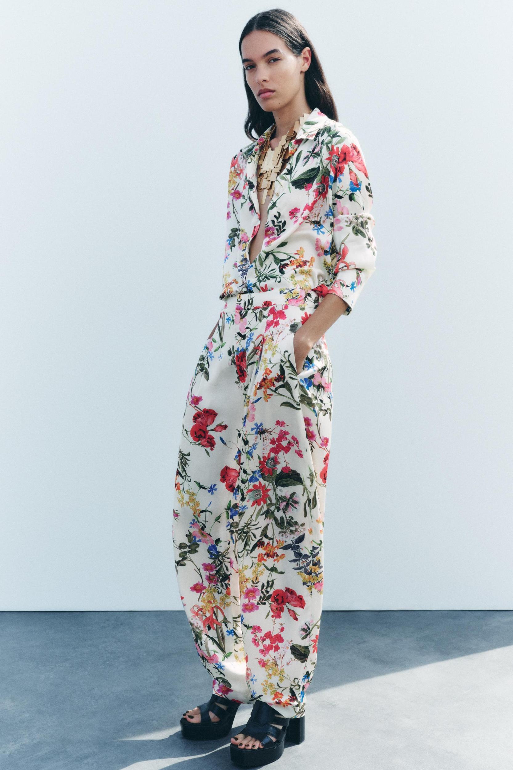 PRINTED BALLOON PANTS ZW COLLECTION Product Image