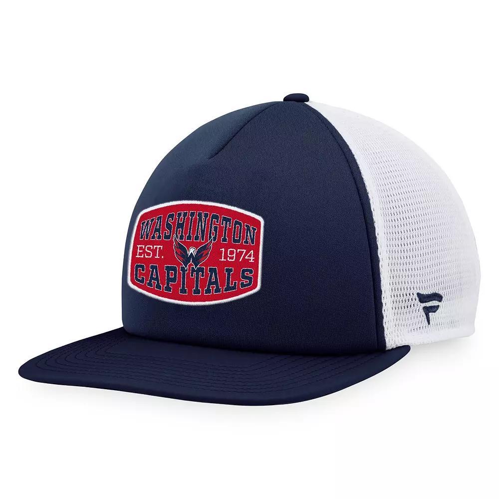 Men's Fanatics Branded Blue/White Toronto Maple Leafs Foam Front Patch Trucker Snapback Hat, Mpl Blue Product Image