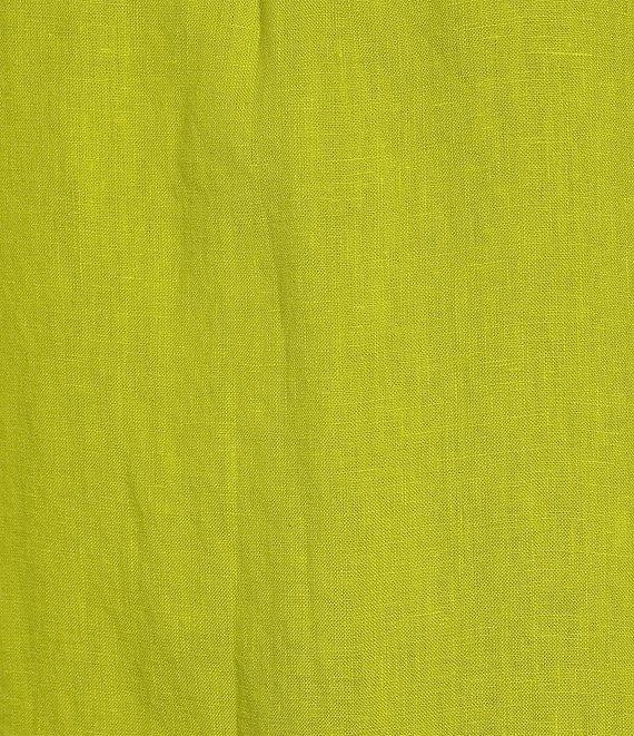 Bryn Walker Lucien Light Linen Round Neck 3/4 Balloon Sleeve Dress Product Image