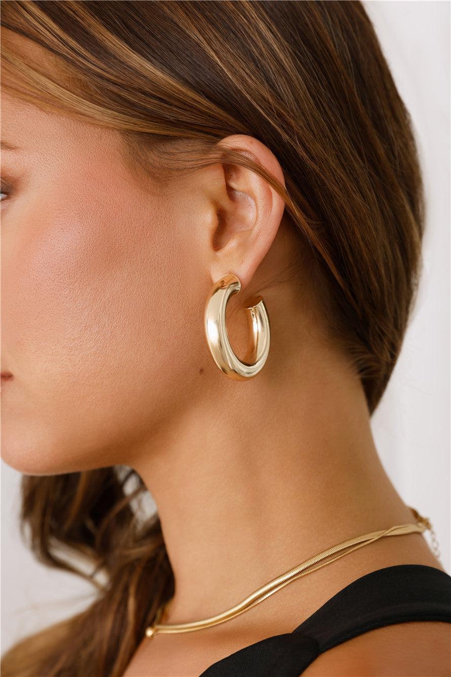Neat Finishes Earrings Gold Product Image