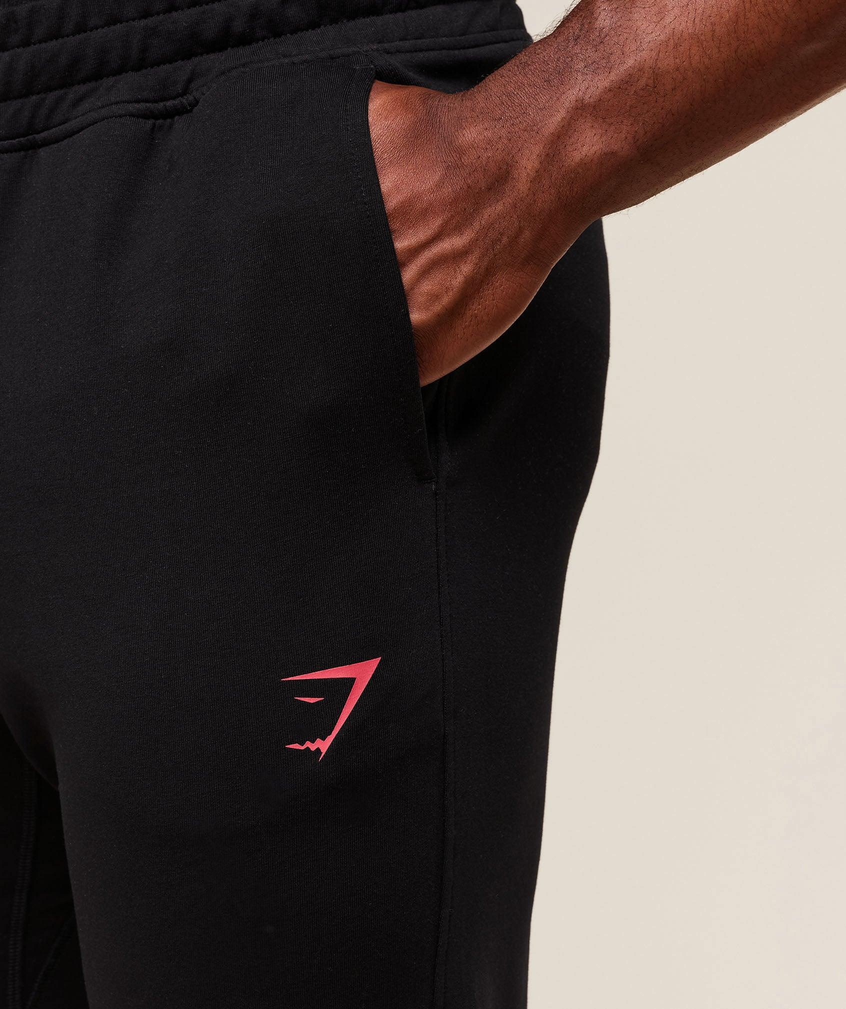 Gymshark Prime Joggers - Black/Vivid Red Male Product Image
