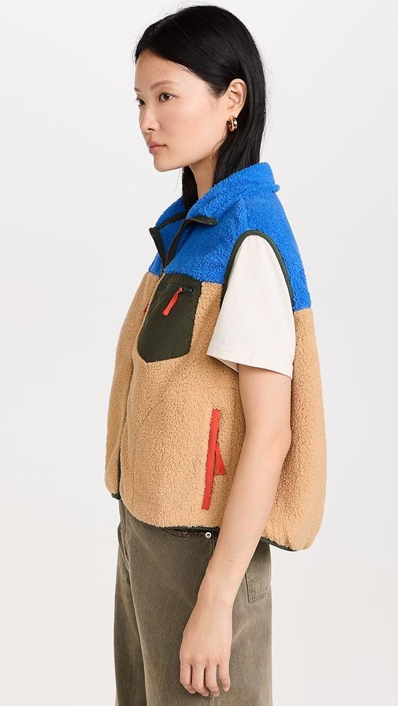 THE GREAT Outdoors The Plush Colorblock Terrain Vest | Shopbop Product Image