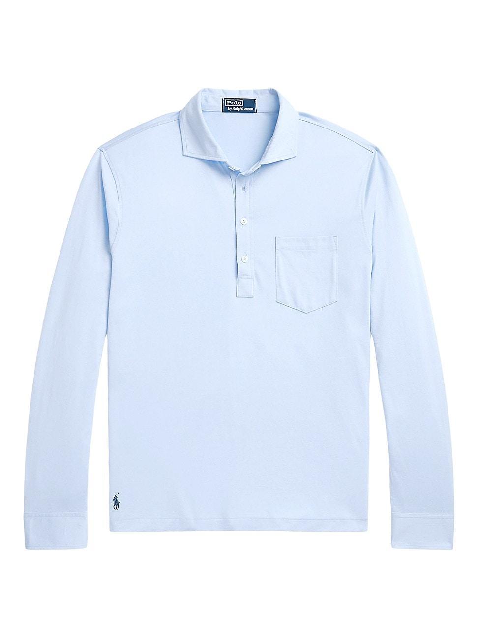 Mens Lisle Cotton Long-Sleeve Polo Shirt Product Image
