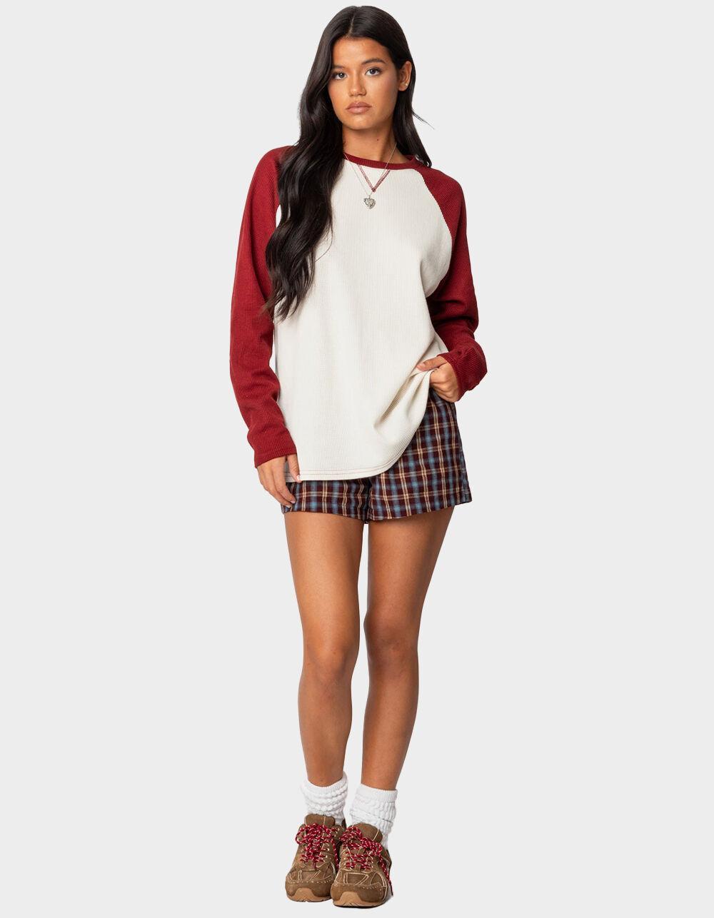 EDIKTED Me Time Oversized Waffle Top Product Image