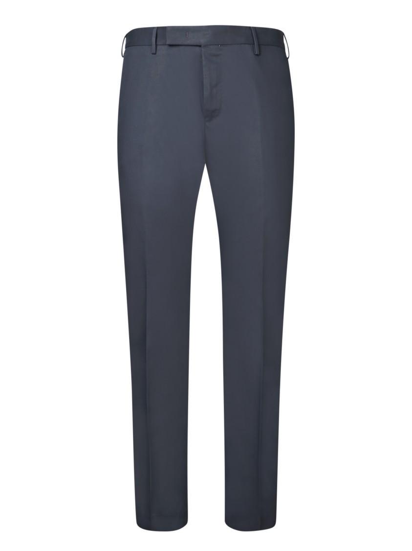 PT TORINO Straight Leg Tailored Trousers In Blue Product Image