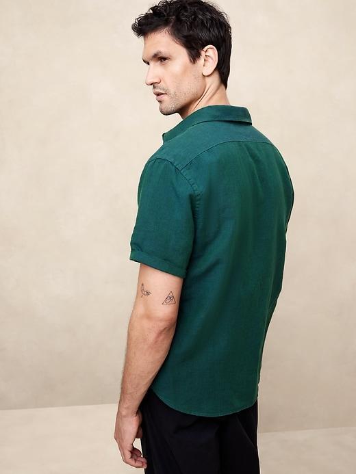 Slim Linen-Blend Shirt Product Image