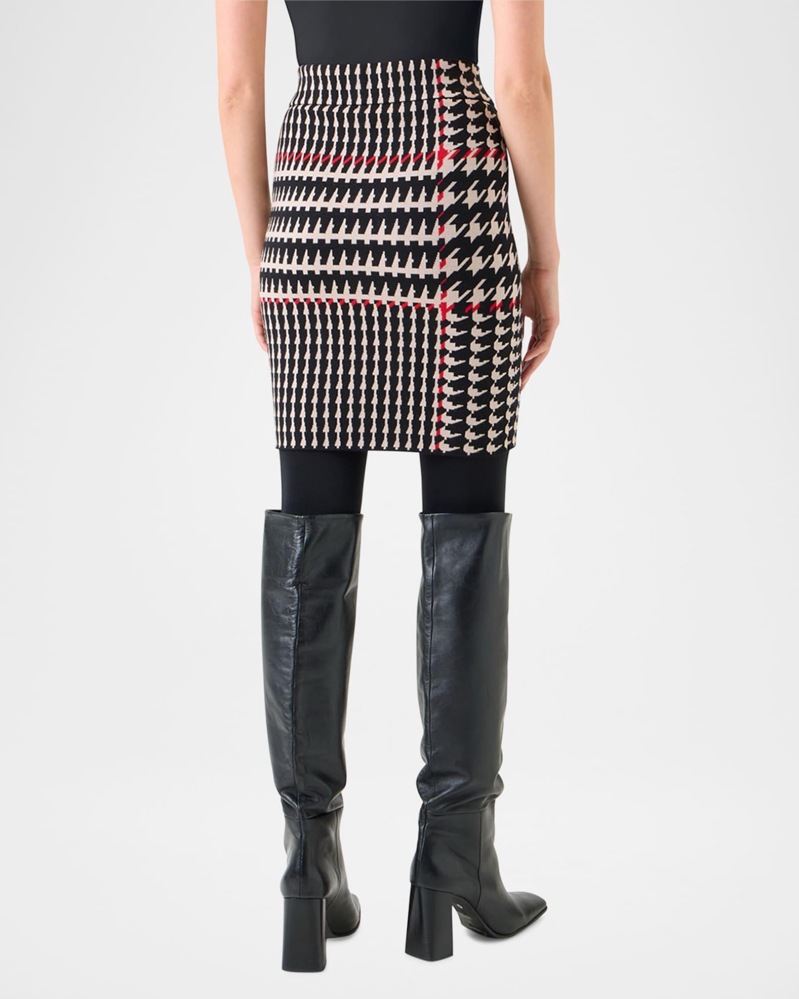Wool-Blend Knit Jacquard Skirt Product Image