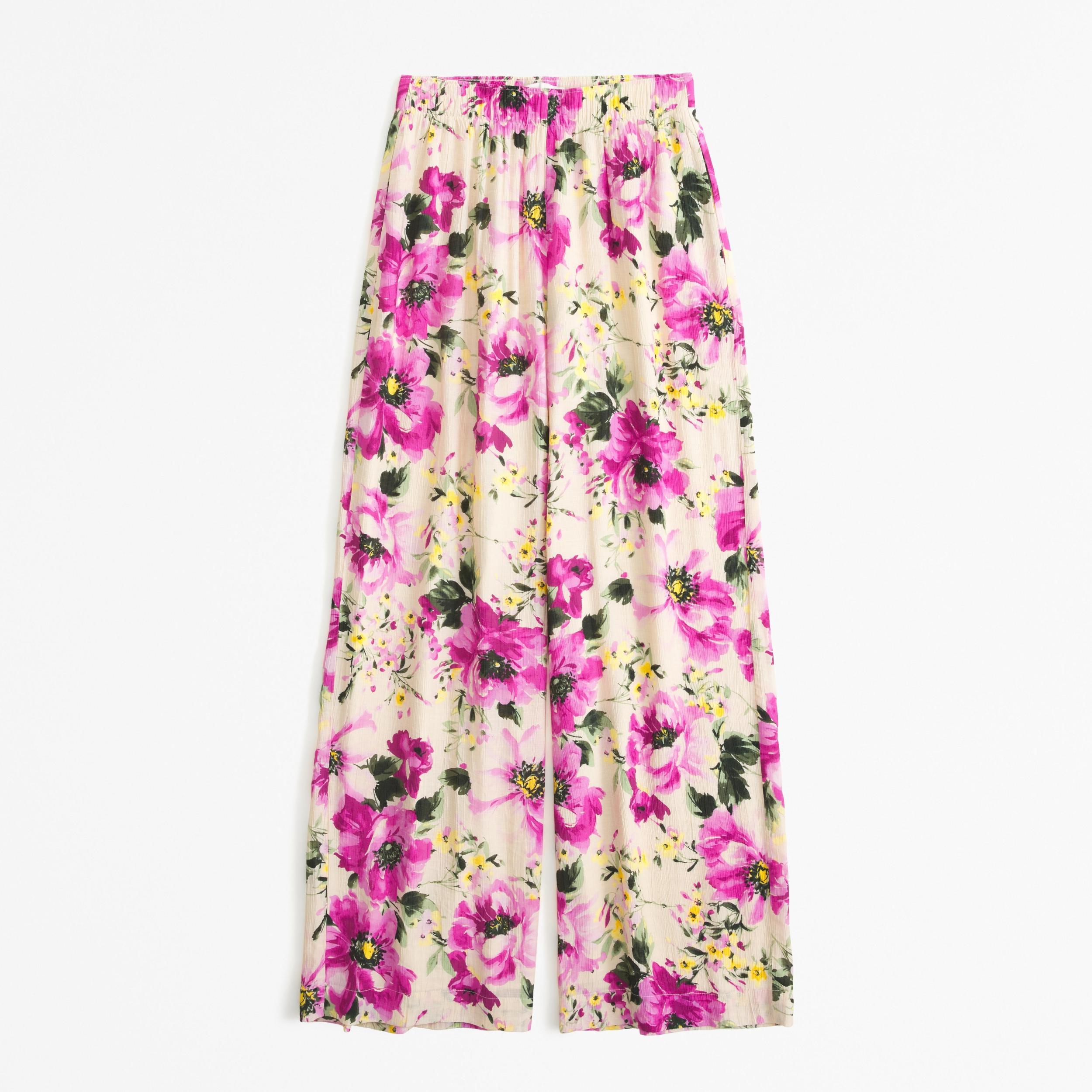 Crinkle Textured Pull-On Pant Product Image