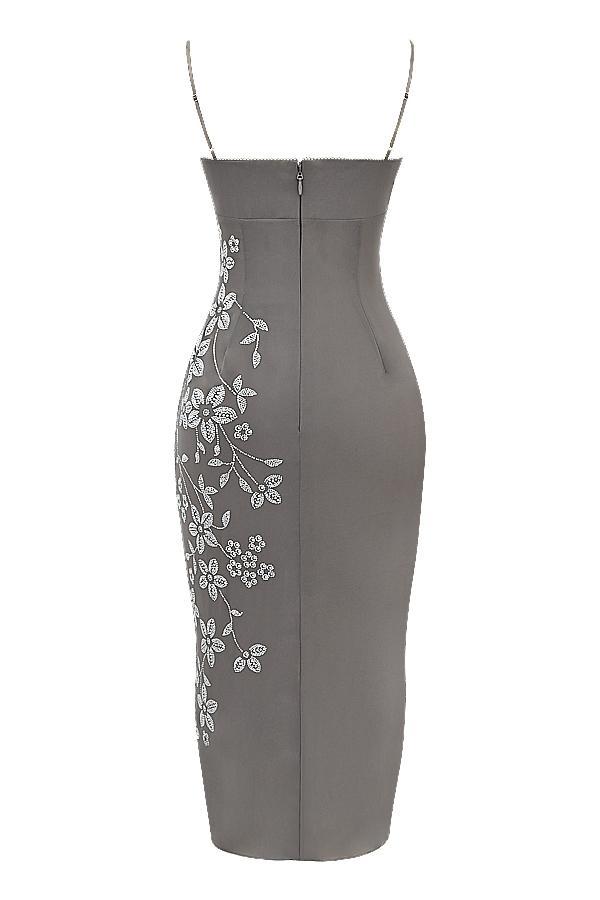 Blanca Smoke Crystal Embellished Midi Dress Product Image