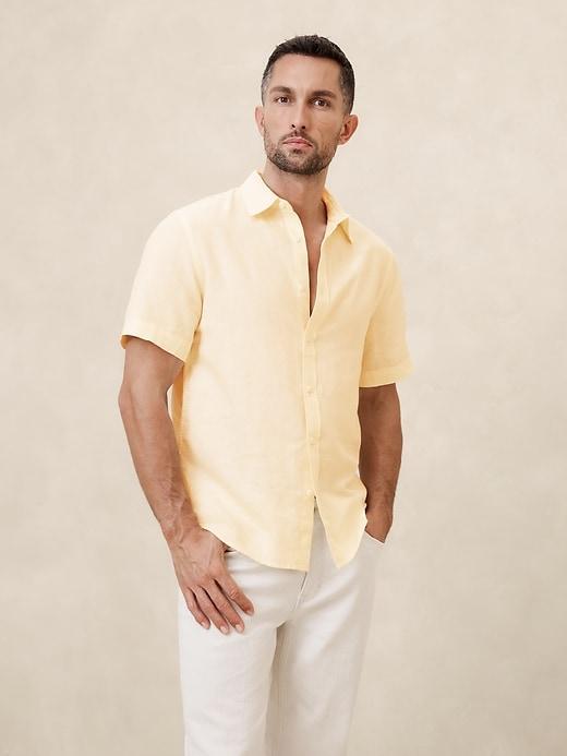 Slim Linen-Blend Shirt Product Image