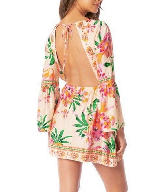 Maaji Agnes Bubbly Blossom Open Back Mini Cover-Up Dress Product Image