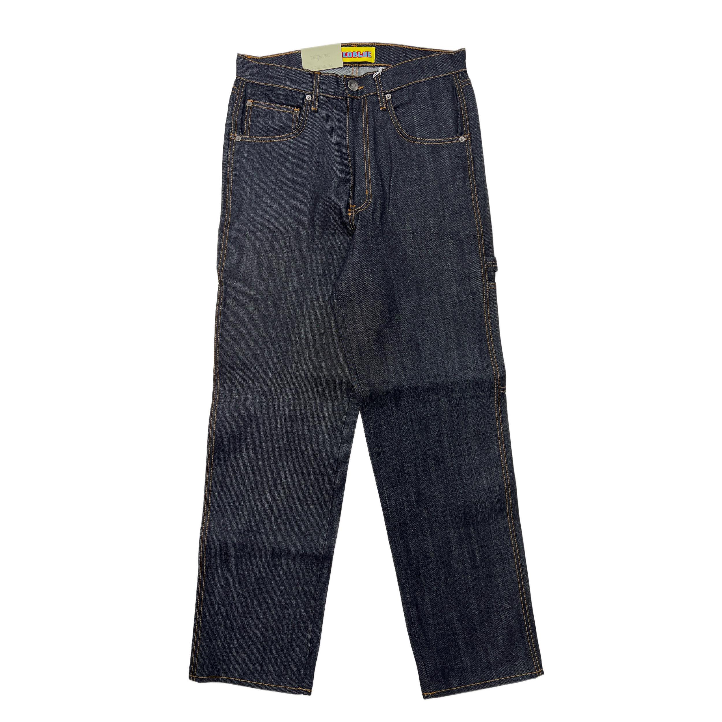 Neo Blue Carpenter Baggy Jeans Male Product Image