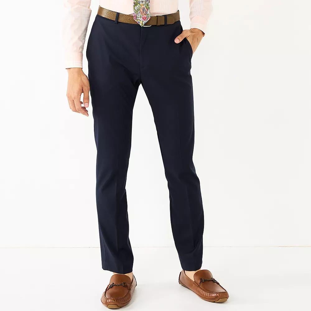 Men's Apt. 9® Premier Flex Performance Extra-Slim Washable Suit Pants, Size: 29X30, Blue Product Image