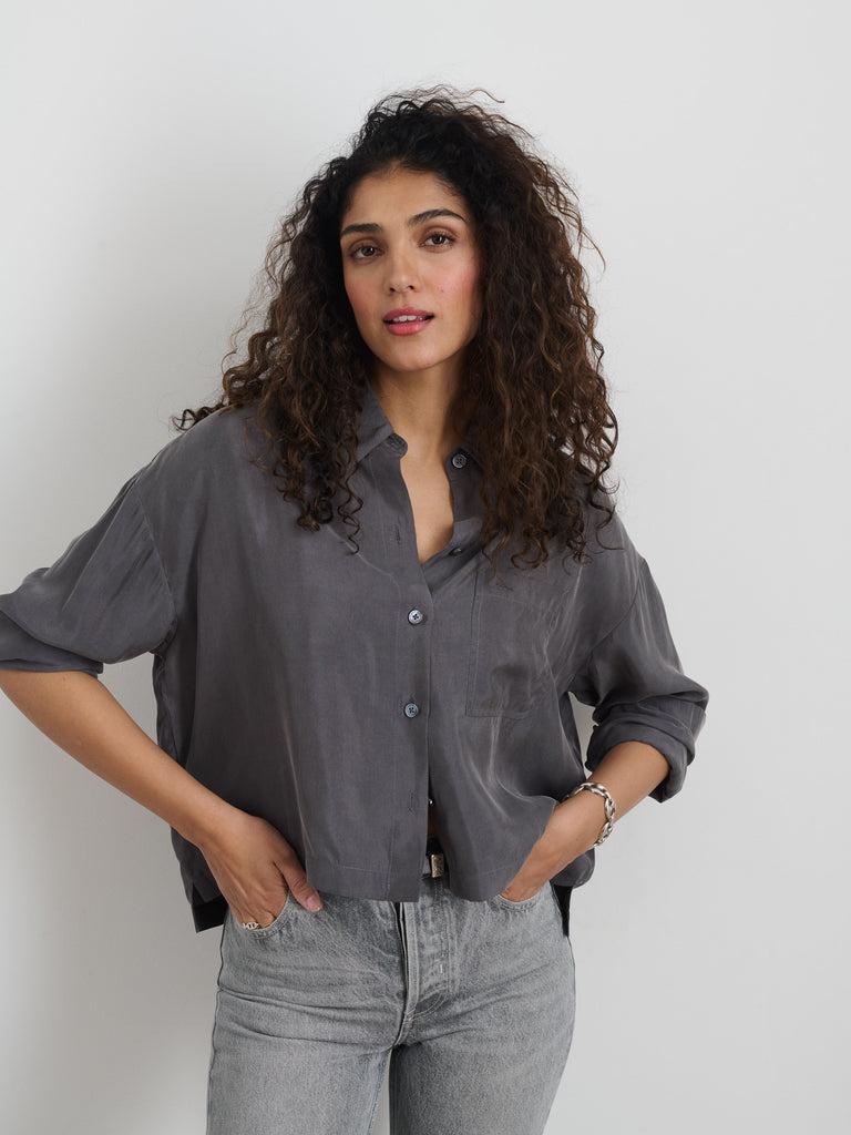 Gemma Top In Cupro Product Image