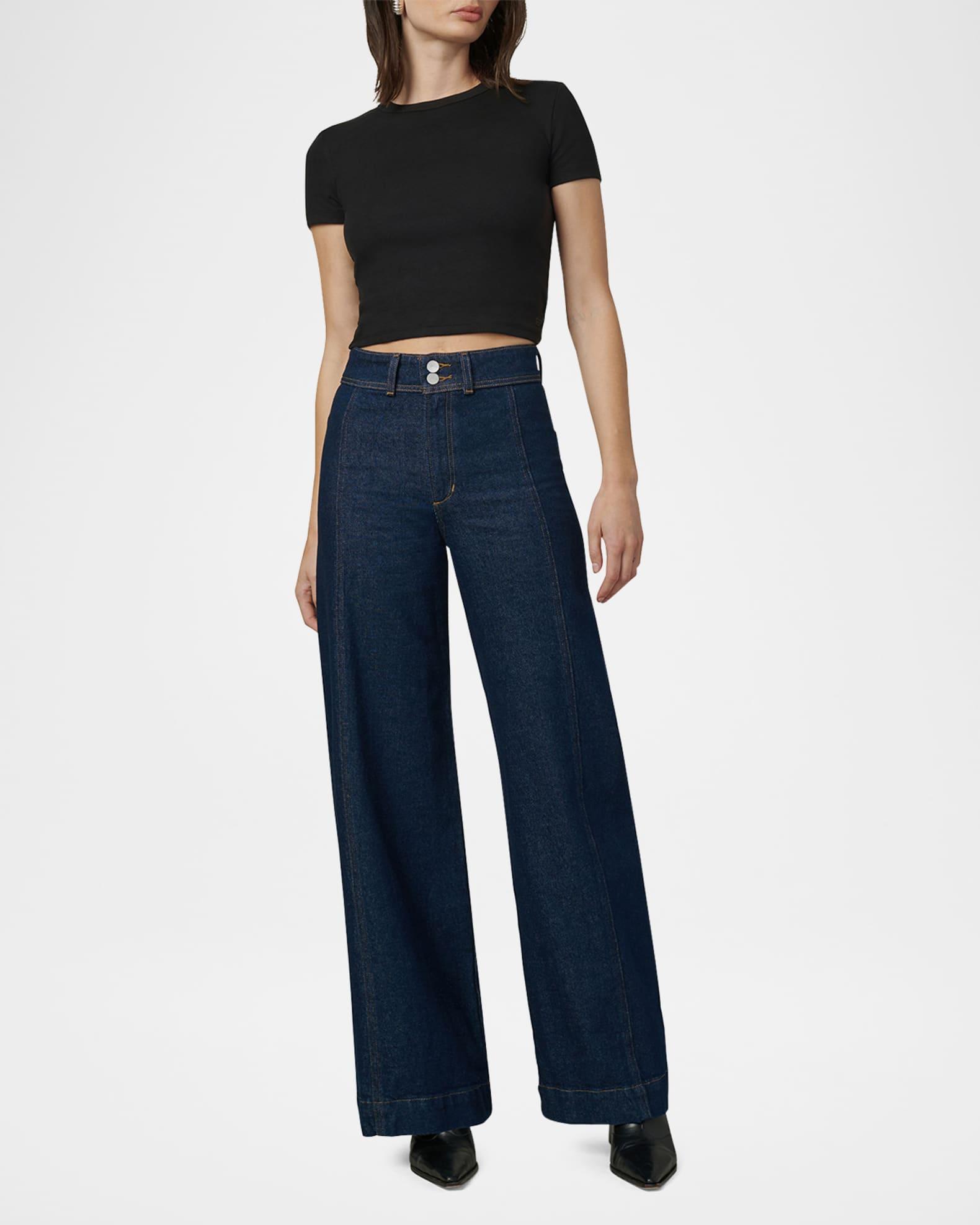The Seamed Denim Trousers Product Image