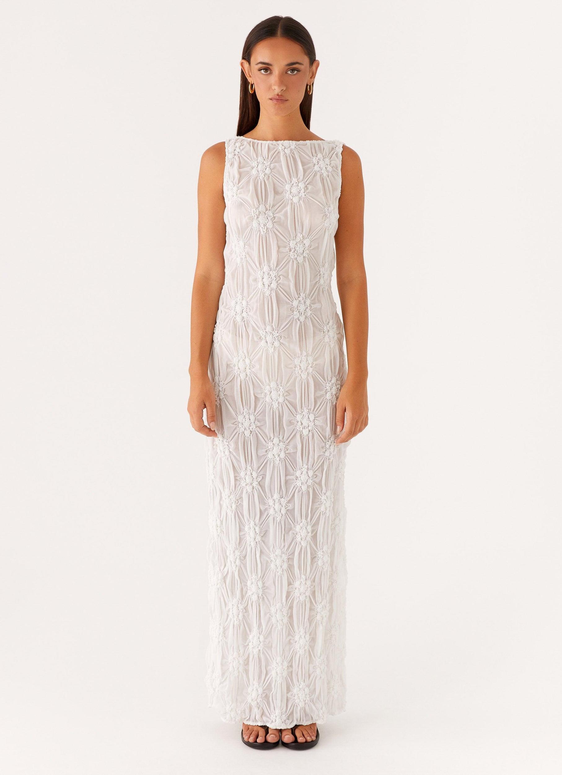 Briar Backless Maxi Dress - Ivory Product Image