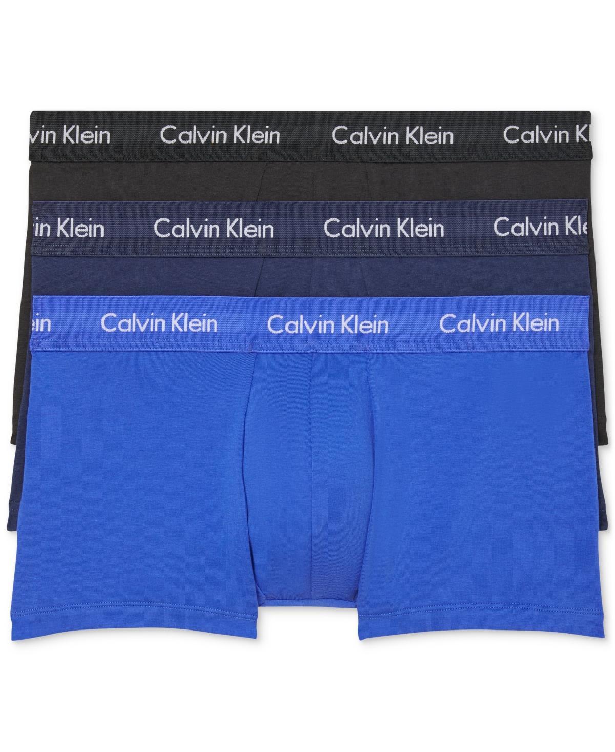 Calvin Klein Cotton Stretch Moisture Wicking Low Rise Trunks, Pack of 3 Product Image