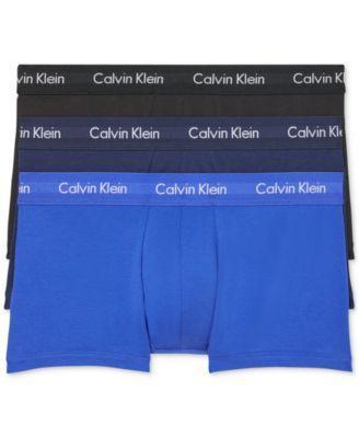Calvin Klein Cotton Stretch Moisture Wicking Low Rise Trunks, Pack of 3 Product Image