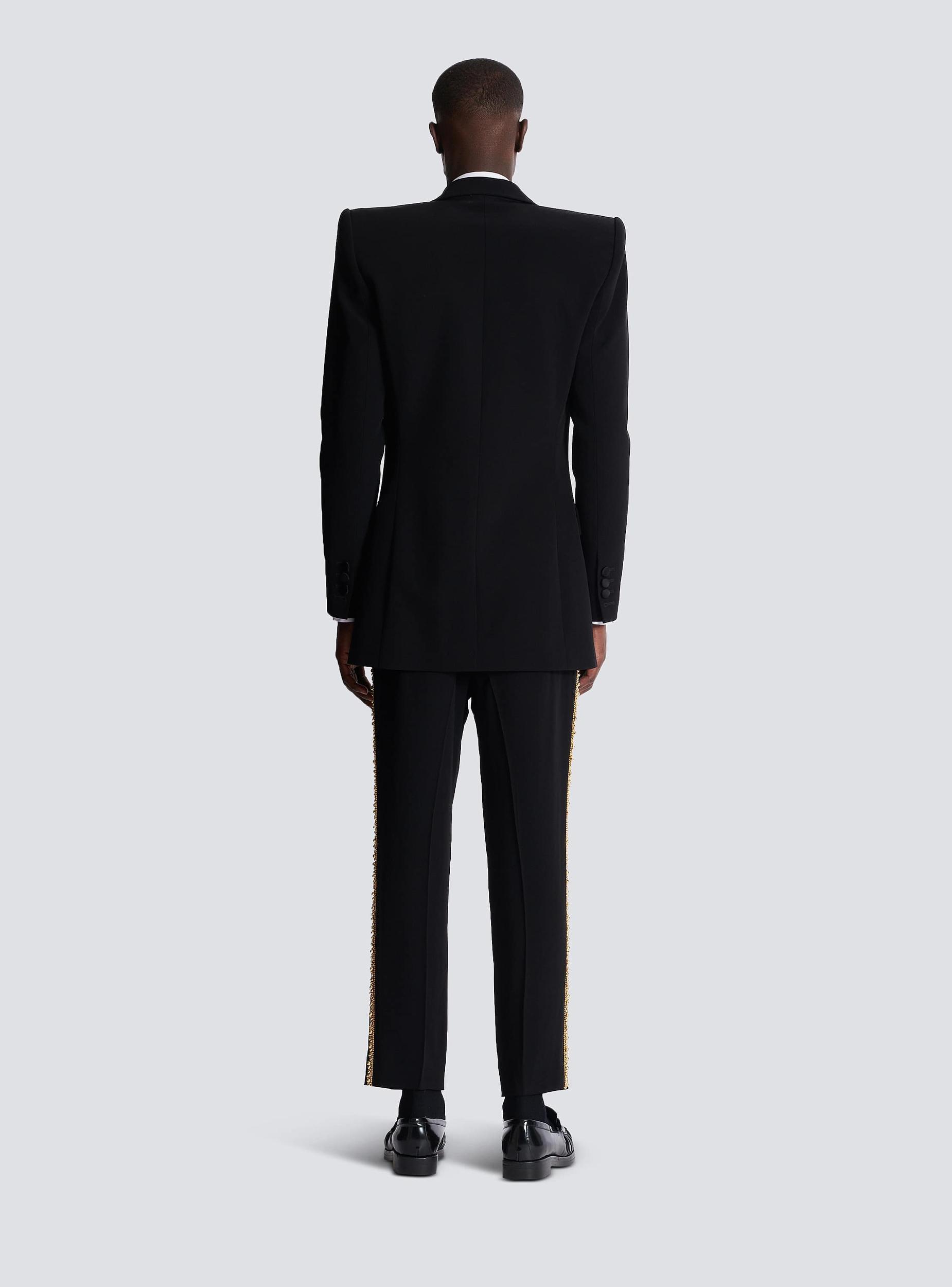 1-button jacket with embroidered collar Product Image
