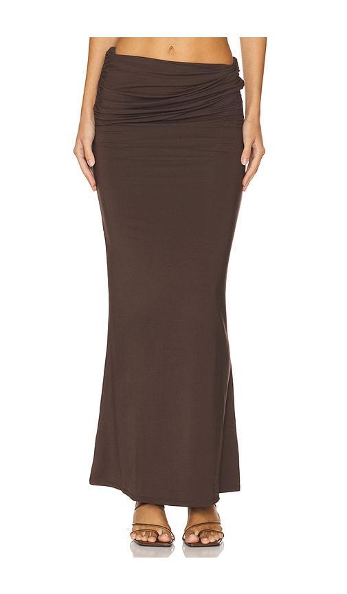 HOUSE OF HARLOW 1960 Whittney Maxi Skirt In Espresso Brown Product Image