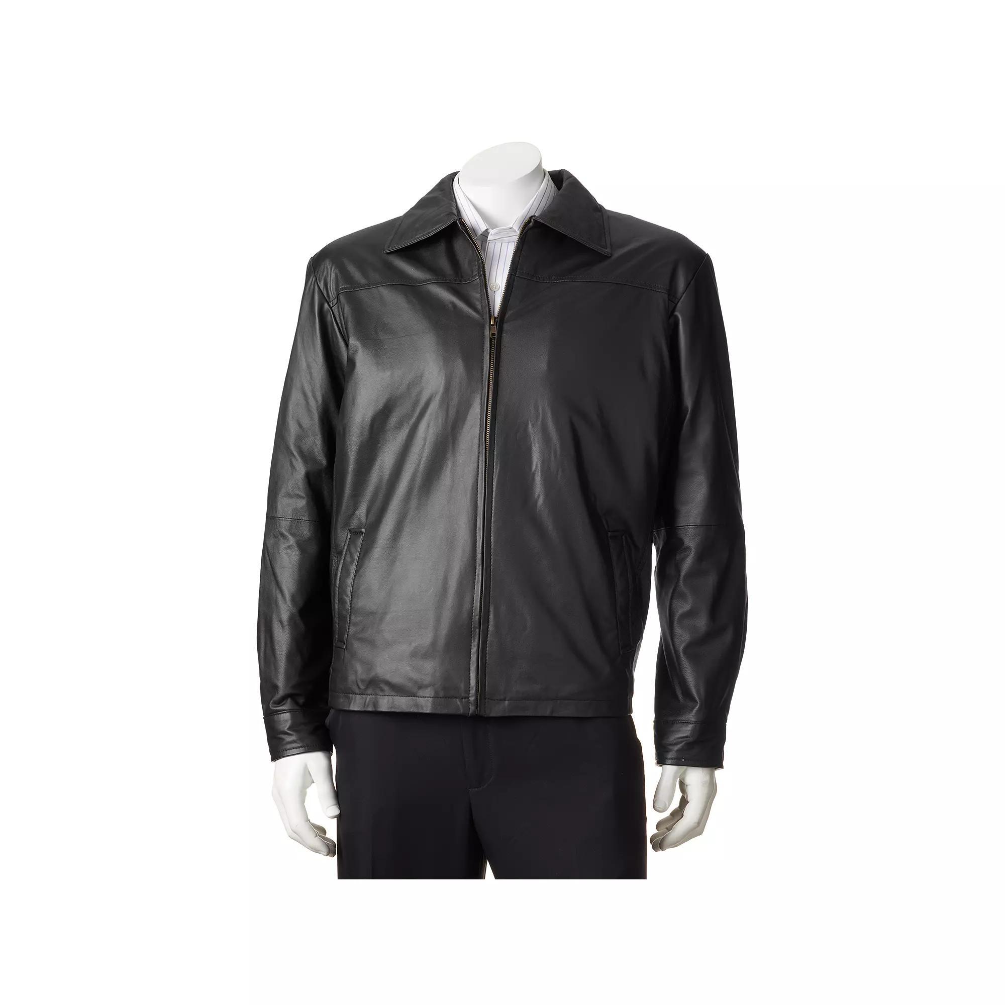 Big & Tall Excelled New Zealand Lamb Leather Open-Bottom Jacket, Mens Product Image