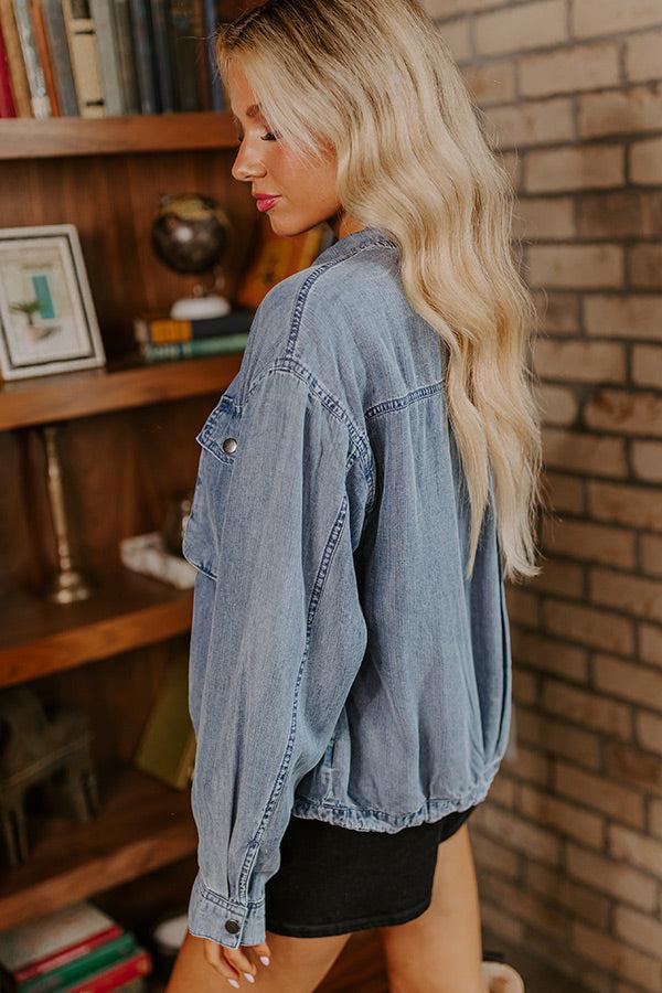 Setting Records Lightweight Chambray Jacket Product Image