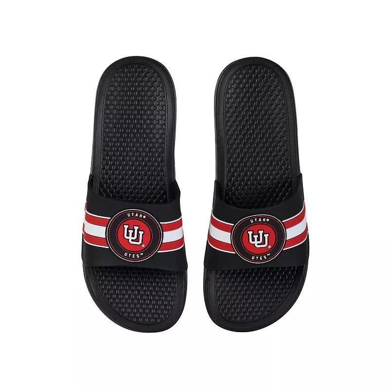 FOCO Utah Utes Stripe Raised Slide Sandals, Men's, Size: 13-14, Ute Team Product Image