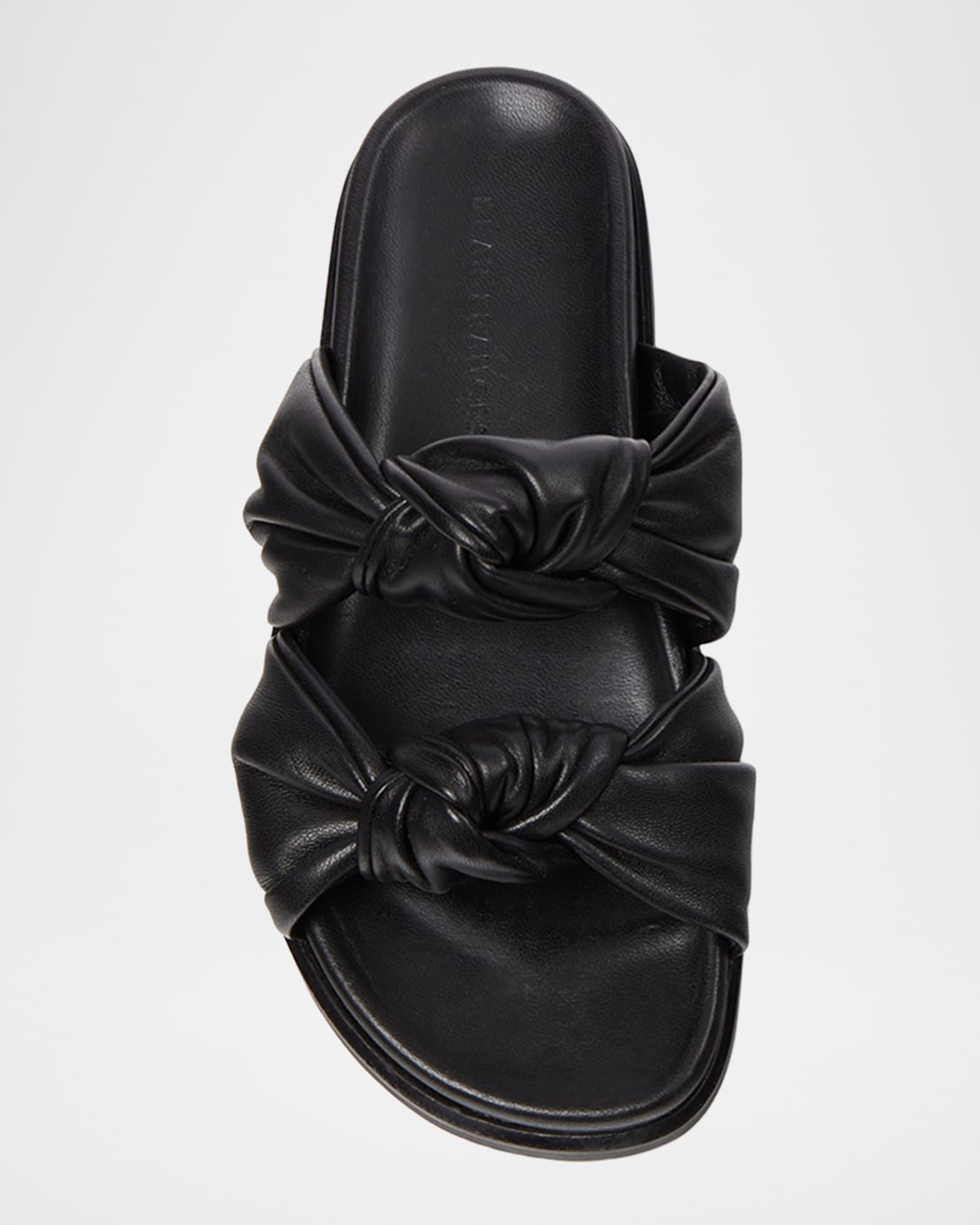Tye Leather Knots Slide Sandals Product Image