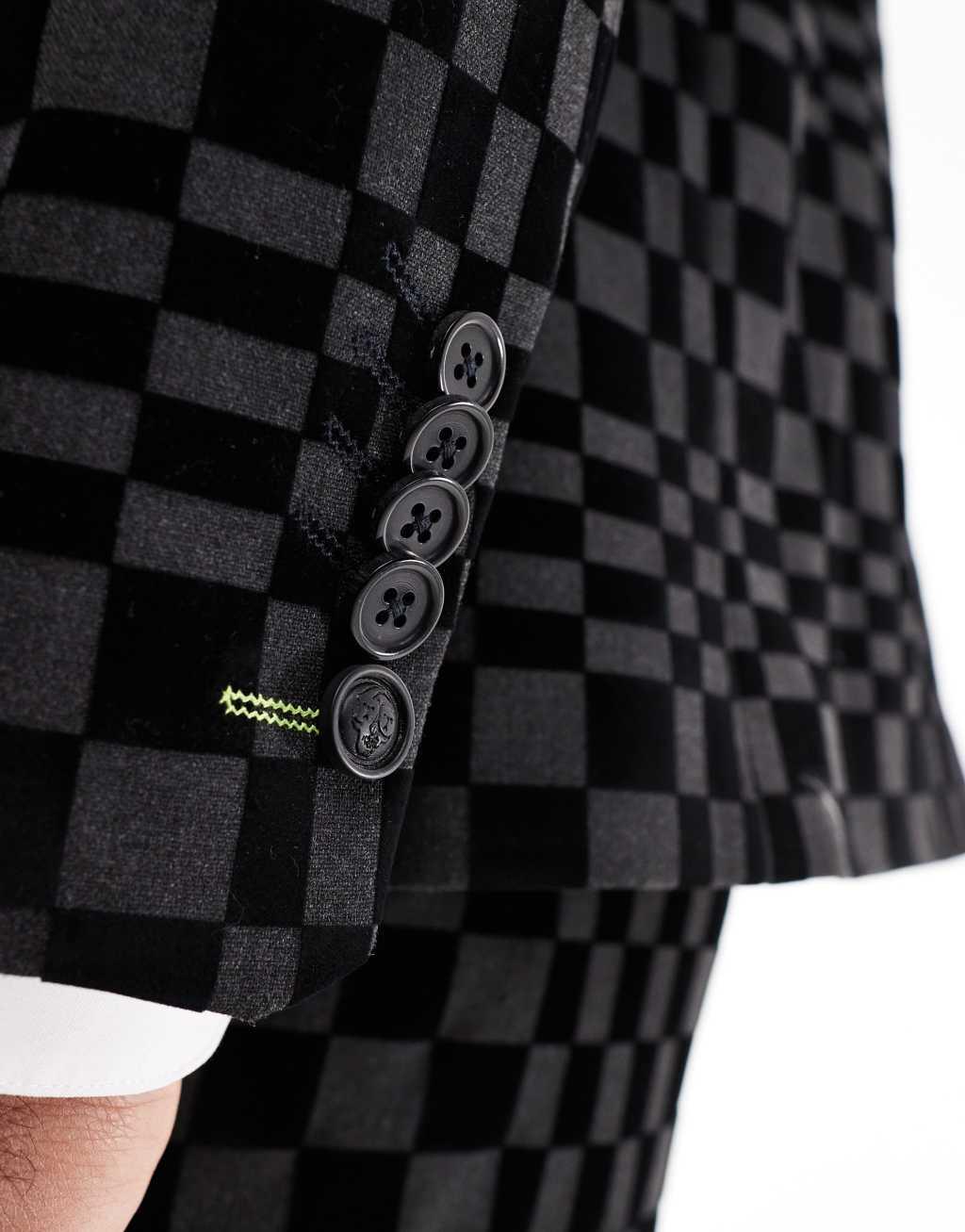 Twisted Tailor suit jacket in checker board print - part of a set Product Image