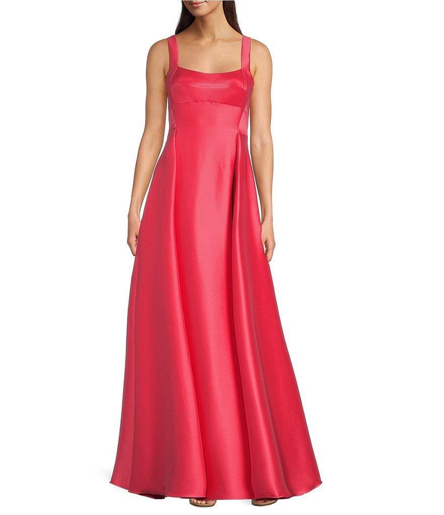 Alex Marie Andreina Stretch Mikado Scoop Neck Sleeveless Gown Product Image