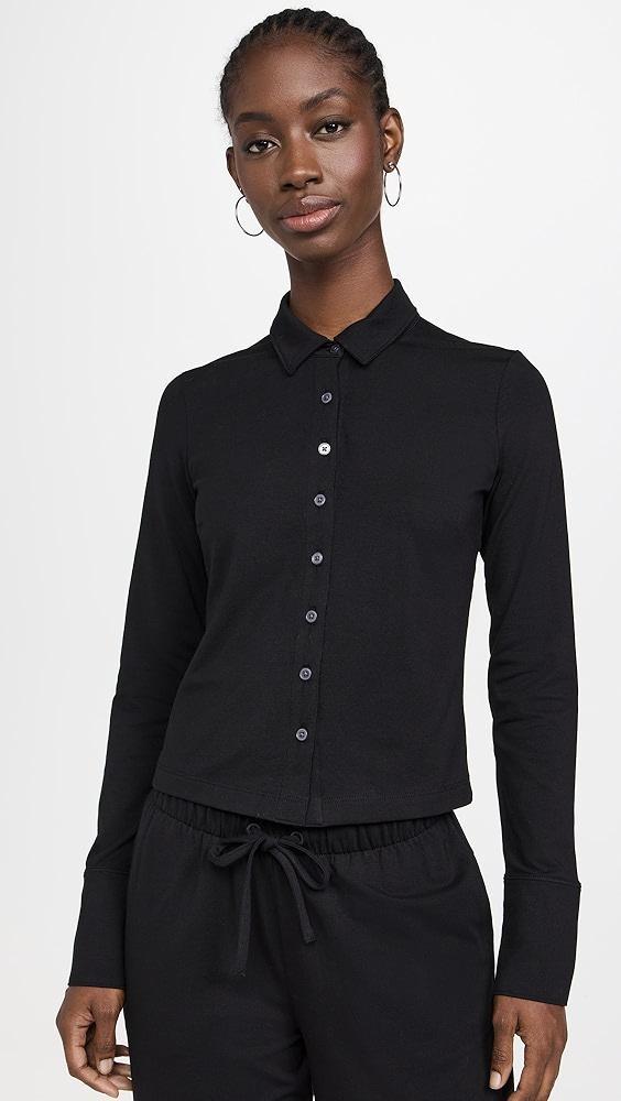 ATM Anthony Thomas Melillo Matte Jersey Button Front Top | Shopbop Product Image