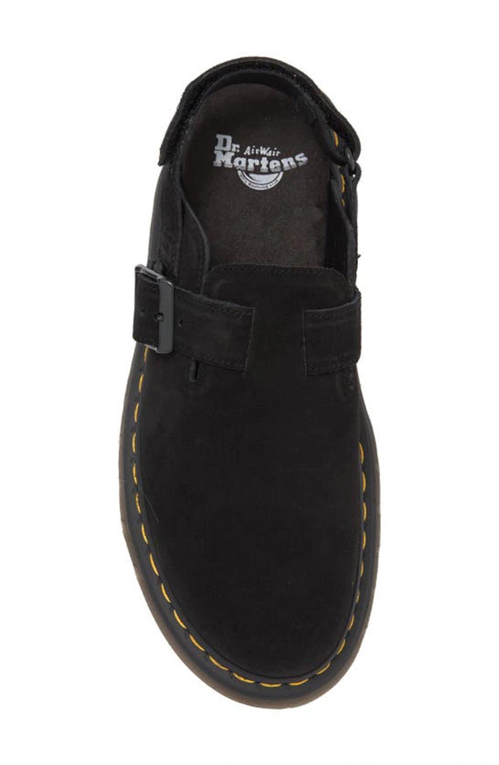 DR. MARTENS' Black Jorge Ii Suede Slingback Mules Product Image