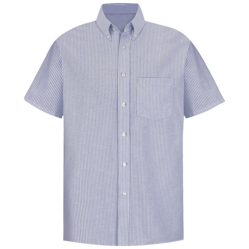 Red Kap Men's Short Sleeve Striped Executive Oxford Dress Shirt Product Image