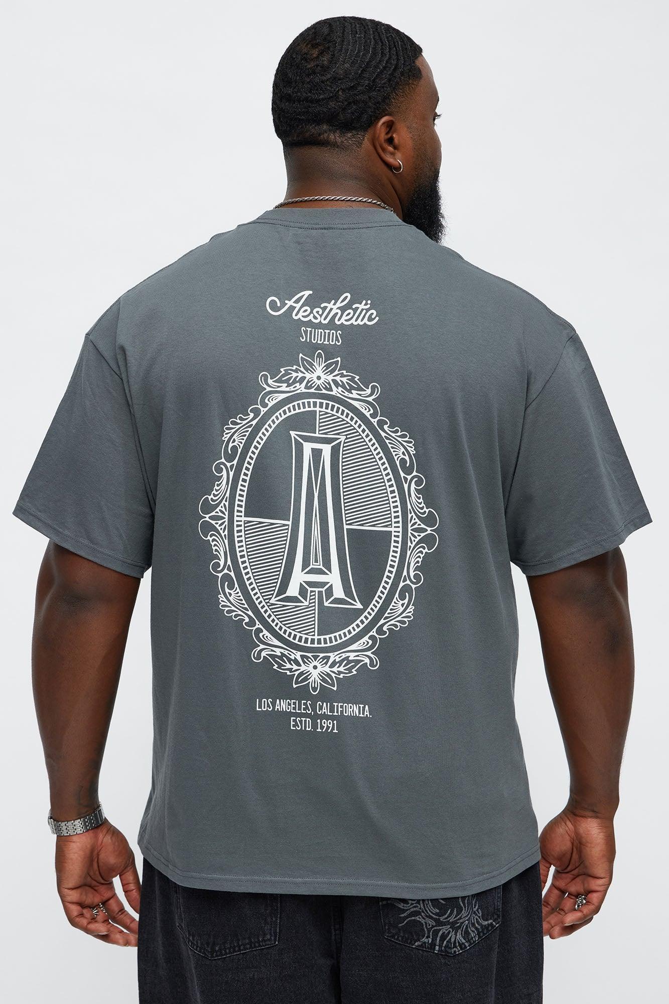 Aesthetics LA California Short Sleeve Tee - Charcoal Product Image