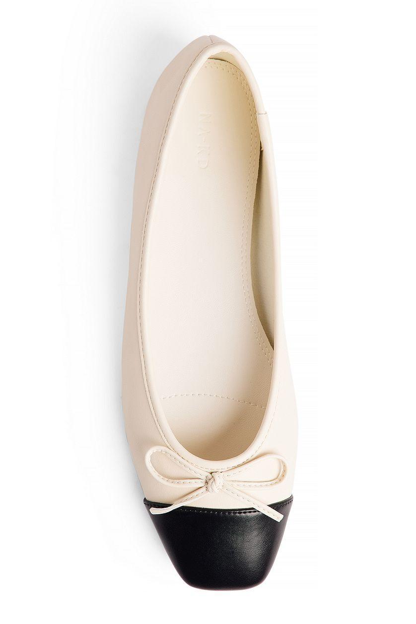 Contrast Toe Ballerinas Product Image