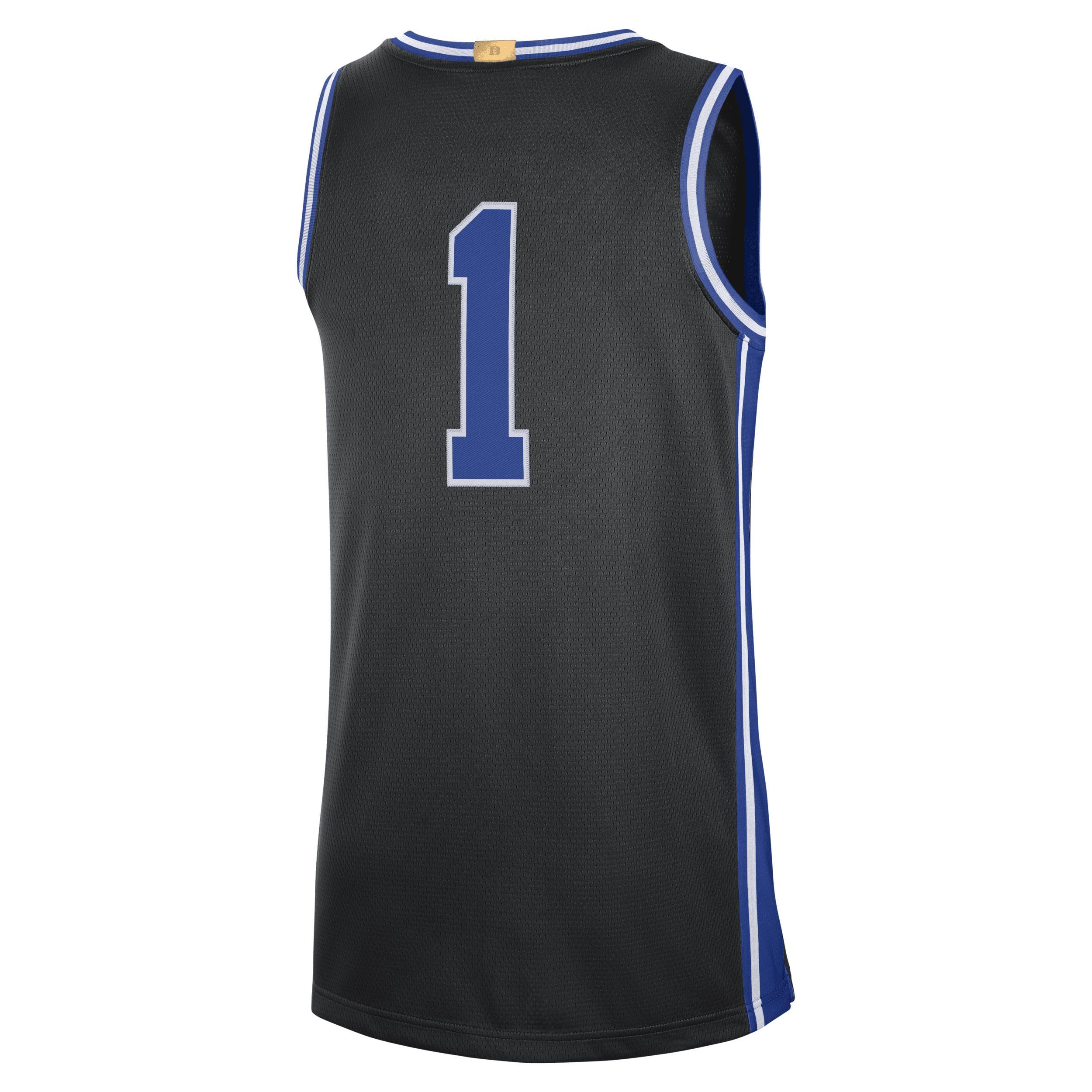 Men's Jordan Brand #1 Black Duke Blue Devils Limited Authentic Jersey, Size: Small Product Image