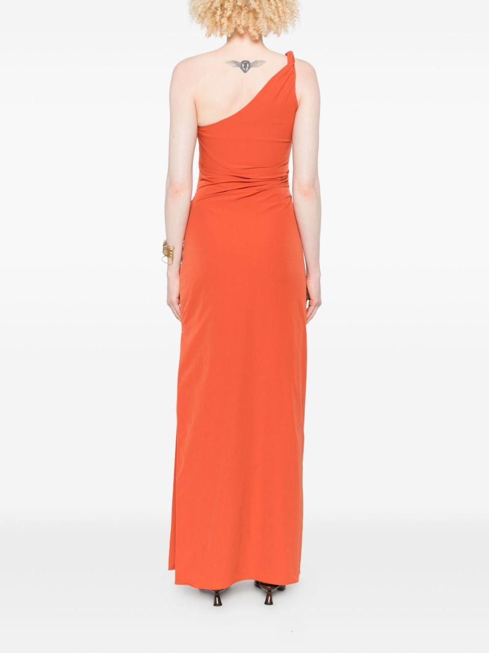 Rossana one-shoulder ruched maxi dress Product Image