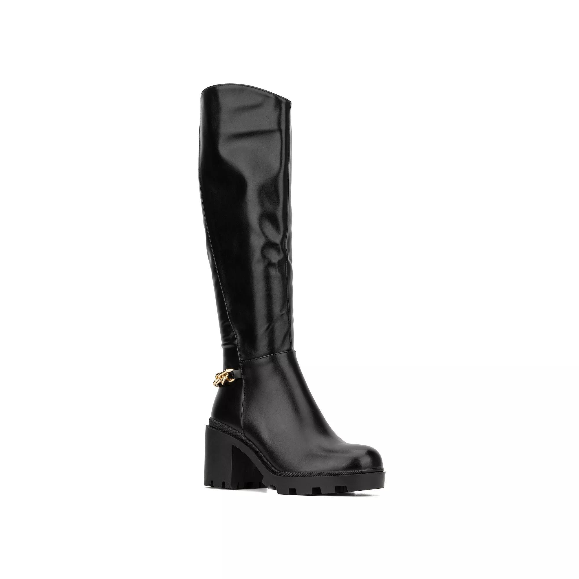 Torgeis Athena Women's Heeled Knee-High Boots, Size: 8, Black Product Image