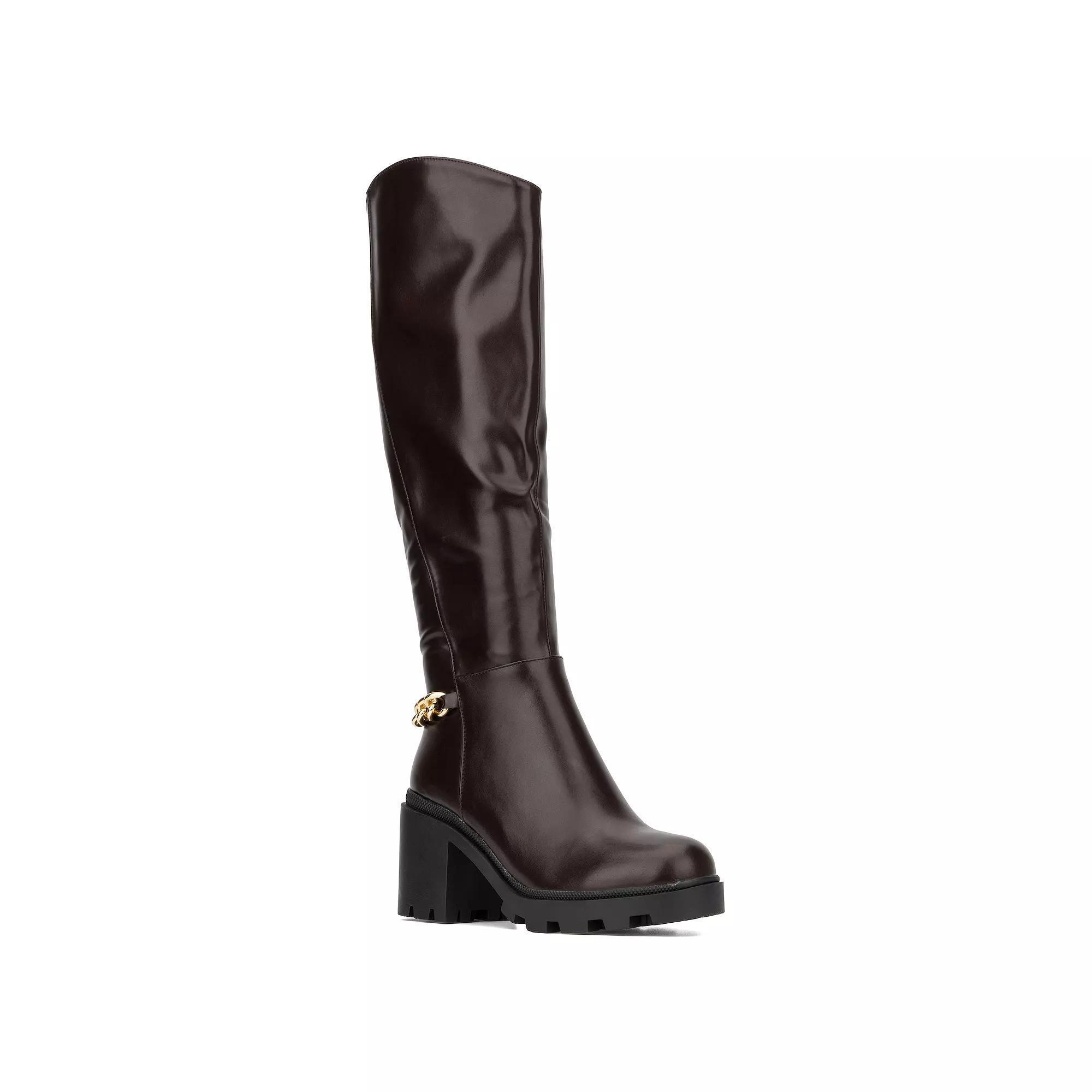 Torgeis Athena Women's Heeled Knee-High Boots, Size: 8.5, Brown Product Image
