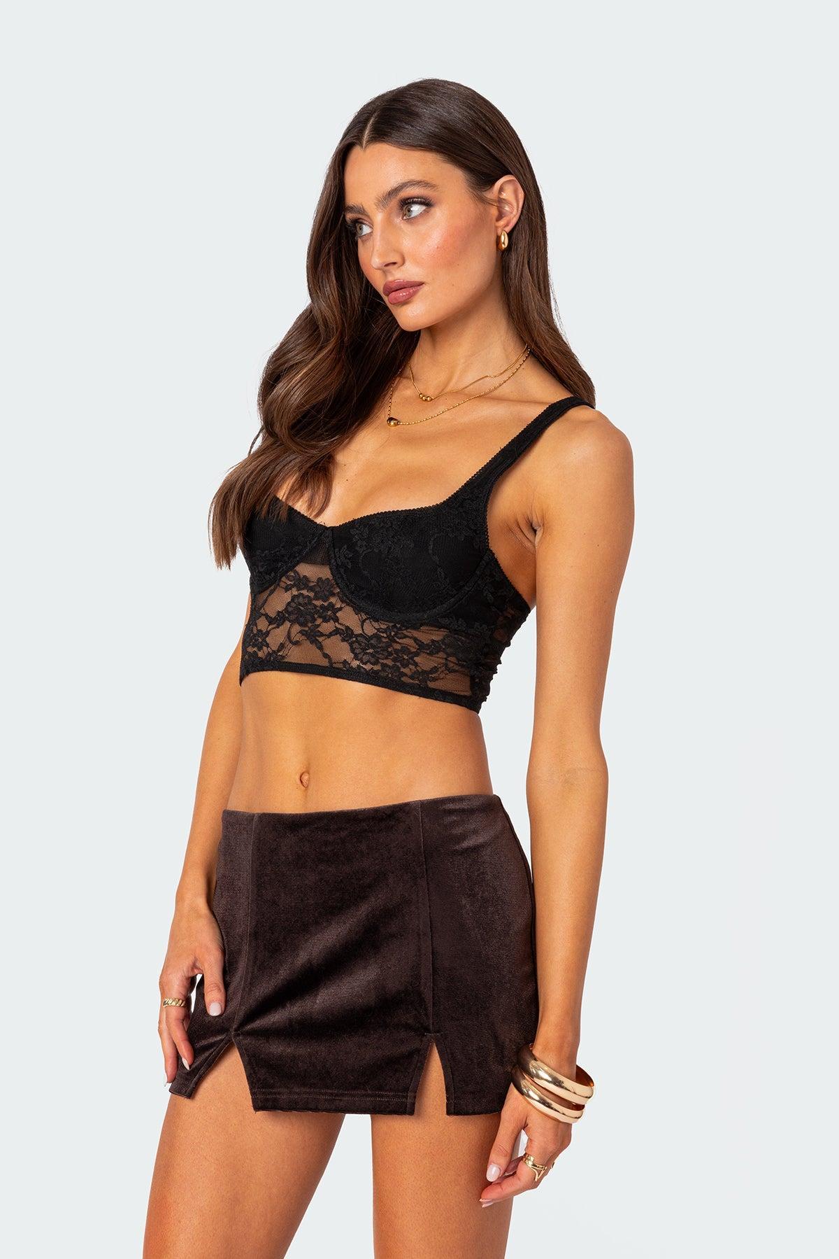 Aspen Sheer Lace Bra Top Product Image