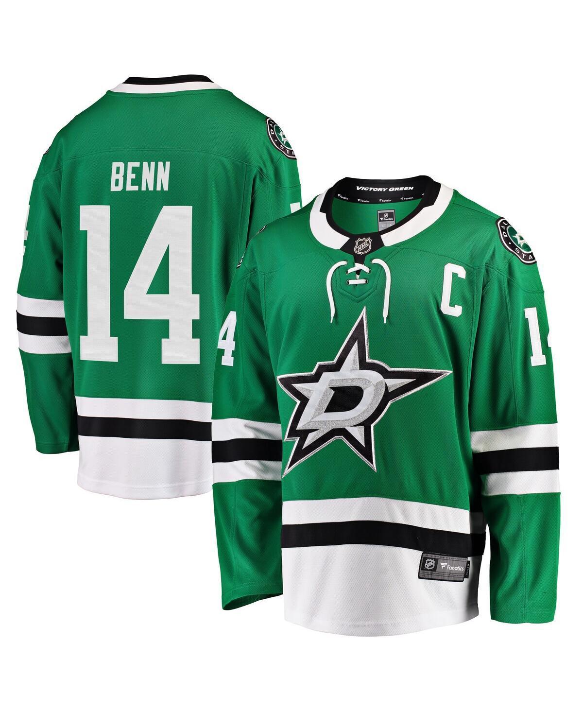 Mens Fanatics Branded Jamie Benn Kelly Green Dallas Stars Captain Patch Home Breakaway Jersey Product Image